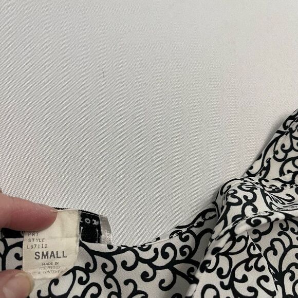 Josie By Natori Black White Floral Slip Dress Size Small - Picture 7 of 7